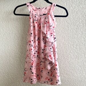 White House, Black Market Pink sleeveless top with peplum bottom, size 10